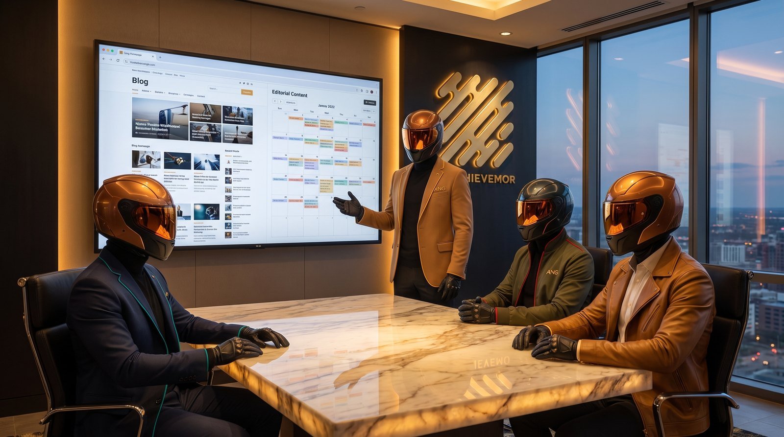ACHEEVY and the ACHIEVEMOR team reviewing the expanded operation